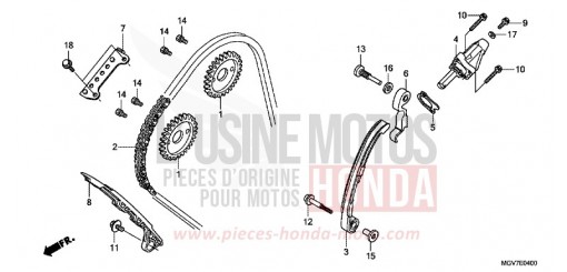 CHAINE A CAMES/TENDEUR CBR600FB de 2011